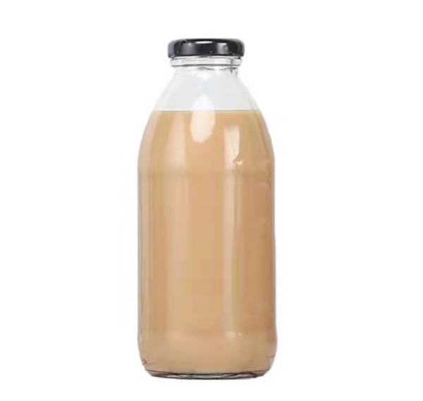 China glass milk tea bottle manufacturer