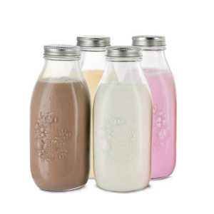 Buy Wholesale China Glass Beverage Jars With Pp Lid Glass Milk