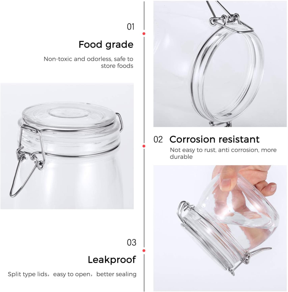 1000ml 2000ml clip top glass jar food jar swing top | Daily Glass ...