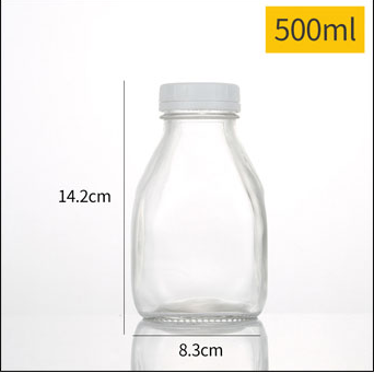 Frescor round glass milk bottle 250ml 500ml 1liter