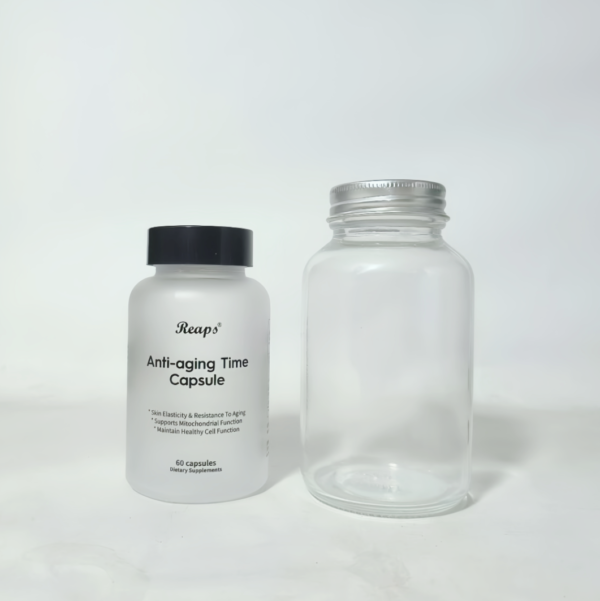 clear frosted glass pill bottle