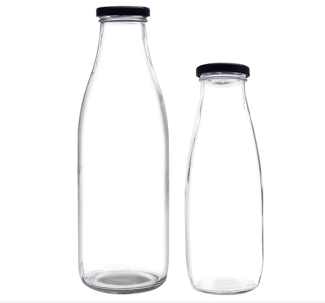 200ml 250ml 500ml Clear Glass Milk Bottles - Reliable Glass