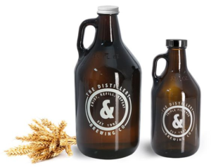 amber beer growlers 1L 2L