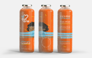 Te quiero juice bottle design